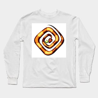 vector illustration of snake and apple laying on a dune Long Sleeve T-Shirt